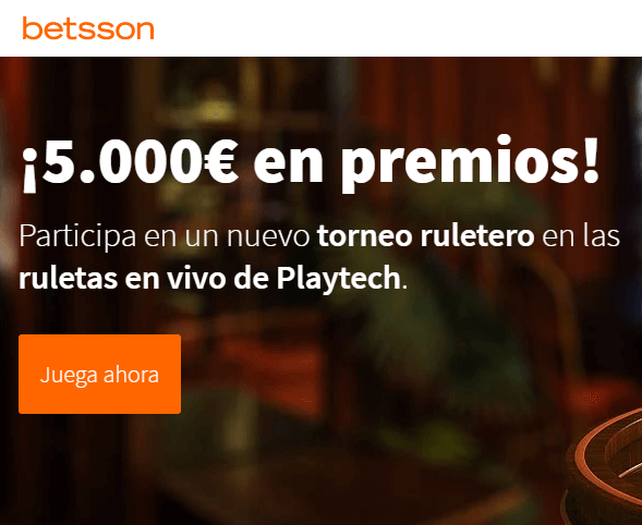 torneo de ruleta en vivo betsson